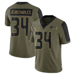 Shemar Jean-Charles Seattle Seahawks Limited Youth 2021 Salute To Service Jersey (Olive)