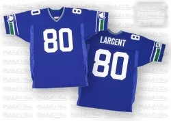 Steve Largent Seattle Seahawks Authentic Men's Mitchell And Ness Throwback Jersey (Blue)