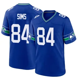 Steven Sims Seattle Seahawks Game Men's Throwback Jersey (Royal)