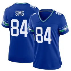 Steven Sims Seattle Seahawks Game Women's Throwback Jersey (Royal)