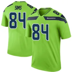 Steven Sims Seattle Seahawks Legend Men's Color Rush Neon Jersey (Green)