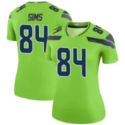 Steven Sims Seattle Seahawks Legend Women's Color Rush Neon Jersey (Green)