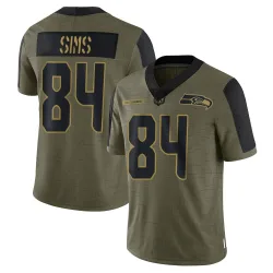 Steven Sims Seattle Seahawks Limited Men's 2021 Salute To Service Jersey (Olive)