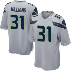 TaMerik Williams Seattle Seahawks Game Men's Alternate Jersey (Gray)
