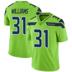 TaMerik Williams Seattle Seahawks Limited Men's Color Rush Neon Jersey (Green)
