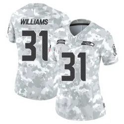 TaMerik Williams Seattle Seahawks Limited Women's 2024 Salute to Service Jersey (Arctic Camo)