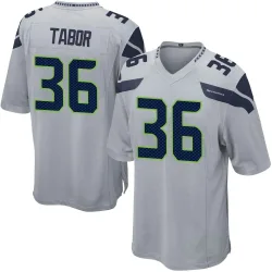 Teez Tabor Seattle Seahawks Game Men's Alternate Jersey (Gray)
