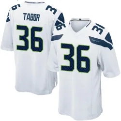 Teez Tabor Seattle Seahawks Game Men's Jersey (White)