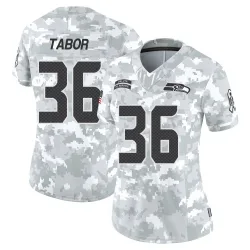 Teez Tabor Seattle Seahawks Limited Women's 2024 Salute to Service Jersey (Arctic Camo)