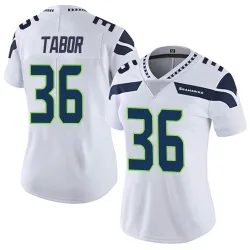 Teez Tabor Seattle Seahawks Limited Women's Vapor Untouchable Jersey (White)