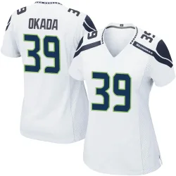 Ty Okada Seattle Seahawks Game Women's Jersey (White)