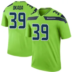 Ty Okada Seattle Seahawks Legend Men's Color Rush Neon Jersey (Green)
