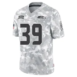 Ty Okada Seattle Seahawks Limited Men's 2024 Salute to Service Jersey (Arctic Camo)