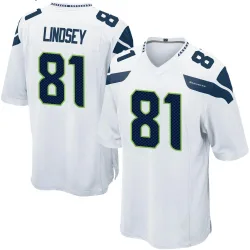 Tyjon Lindsey Seattle Seahawks Game Men's Jersey (White)