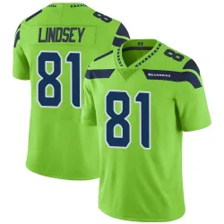 Tyjon Lindsey Seattle Seahawks Limited Men's Color Rush Neon Jersey (Green)