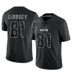 Tyjon Lindsey Seattle Seahawks Limited Men's Reflective Jersey (Black)