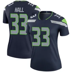 Tyler Hall Seattle Seahawks Legend Women's Jersey (Navy)