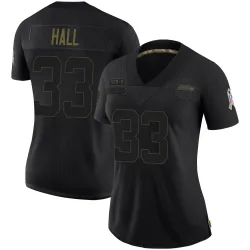Tyler Hall Seattle Seahawks Limited Women's 2020 Salute To Service Jersey (Black)