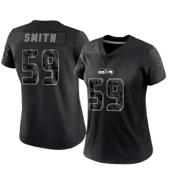 Tyreke Smith Seattle Seahawks Limited Women's Reflective Jersey (Black)