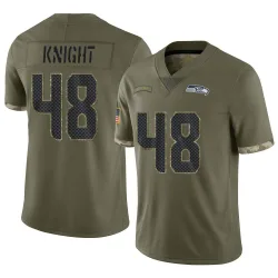 Tyrice Knight Seattle Seahawks Limited Men's 2022 Salute To Service Jersey (Olive)