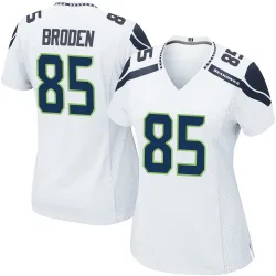 Tyrone Broden Seattle Seahawks Game Women's Jersey (White)