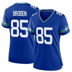 Tyrone Broden Seattle Seahawks Game Women's Throwback Jersey (Royal)