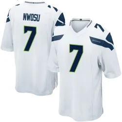 Uchenna Nwosu Seattle Seahawks Game Men's Jersey (White)
