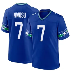 Uchenna Nwosu Seattle Seahawks Game Men's Throwback Jersey (Royal)