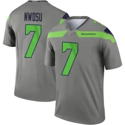 Uchenna Nwosu Seattle Seahawks Legend Men's Steel Inverted Jersey ()