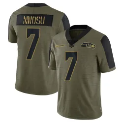Uchenna Nwosu Seattle Seahawks Limited Men's 2021 Salute To Service Jersey (Olive)