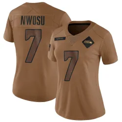 Uchenna Nwosu Seattle Seahawks Limited Women's 2023 Salute To Service Jersey (Brown)