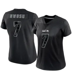 Uchenna Nwosu Seattle Seahawks Limited Women's Reflective Jersey (Black)