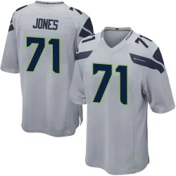 Walter Jones Seattle Seahawks Game Men's Alternate Jersey (Gray)
