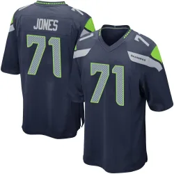 Walter Jones Seattle Seahawks Game Men's Team Color Jersey (Navy)