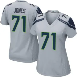 Walter Jones Seattle Seahawks Game Women's Alternate Jersey (Gray)