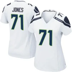 Walter Jones Seattle Seahawks Game Women's Jersey (White)