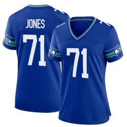 Walter Jones Seattle Seahawks Game Women's Throwback Jersey (Royal)