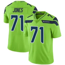 Walter Jones Seattle Seahawks Limited Men's Color Rush Neon Jersey (Green)