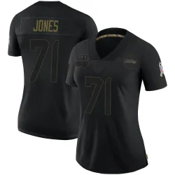 Walter Jones Seattle Seahawks Limited Women's 2020 Salute To Service Jersey (Black)