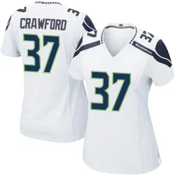 Xavier Crawford Seattle Seahawks Game Women's Jersey (White)
