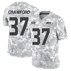Xavier Crawford Seattle Seahawks Limited Men's 2024 Salute to Service Jersey (Arctic Camo)