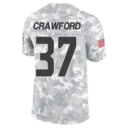 Xavier Crawford Seattle Seahawks Limited Men's 2024 Salute to Service Jersey (Arctic Camo)
