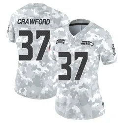 Xavier Crawford Seattle Seahawks Limited Women's 2024 Salute to Service Jersey (Arctic Camo)