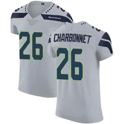 Zach Charbonnet Seattle Seahawks Elite Men's Alternate Vapor Untouchable Jersey (Gray)