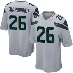Zach Charbonnet Seattle Seahawks Game Men's Alternate Jersey (Gray)