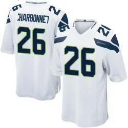 Zach Charbonnet Seattle Seahawks Game Men's Jersey (White)