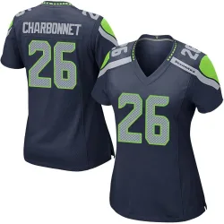 Zach Charbonnet Seattle Seahawks Game Women's Team Color Jersey (Navy)