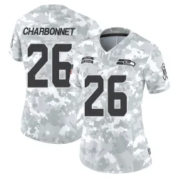 Zach Charbonnet Seattle Seahawks Limited Women's 2024 Salute to Service Jersey (Arctic Camo)